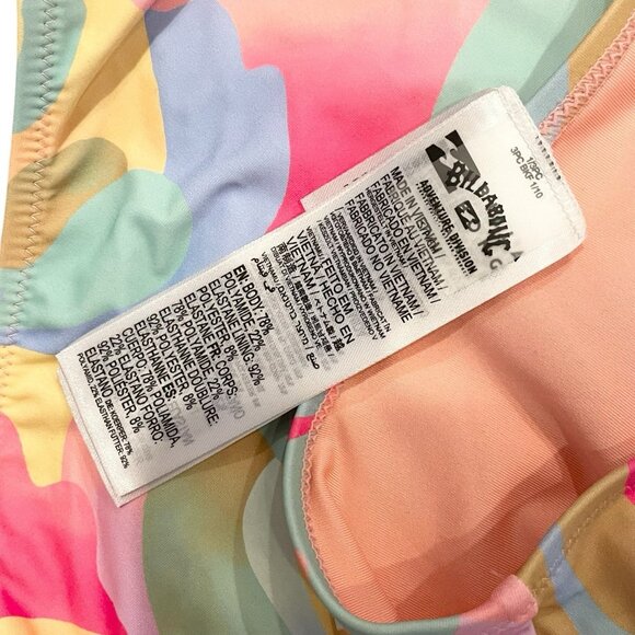 Billabong Pretty Groovy Bikini Set High Waisted Retro Pink Pastel 3 PC Size S/M - Picture 7 of 9